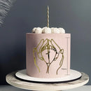 2023 New Baby's Happy Birthday Party Cake Topper Gold Cartoon Acrylic Cake Toppers for Baby Shower Cake gift Dessert Decoration