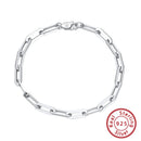 ORSA JEWELS 6mm 9mm 12mm Sizes Paperclip Link Chain Necklace 925 Sterling Silver 14k Gold Chain Man Woman Necklaces as Gift SC39