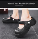 STRONGSHEN Women Summer Platform Clogs Sandal Outdoor Non-slip EVA Mary Jane Hole Shoes Beach Slippers Women's Sandalias Muje