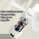 2024 New USB Rechargeable Large Wind Ceiling Fan Removable Blades Night Lamp Lighting 8000mAh Capacity Household Outdoor Fan