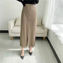 YUDX Women Pleated Solid Color Ankle-length Pants Elastic Waist Wide Leg Straight Female Trsouser Loose 2026 Summer