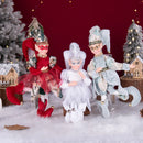 New Arrivals Christmas Decor Handmade New Year Decor Hanging Sitting Elf Plush Doll Christmas Tree Hanging Ornament Xmas Gift