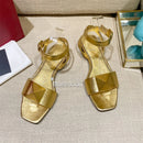 The Rivet Artisan Sandal: Genuine Leather Flat with Statement Buckle