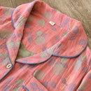 2025 New Women's Spring and Autumn Pajama Set 100% Pure Cotton Retro Chinese Style Long Sleeve Two Piece Set Large Home Fury