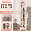Stuffed Animal Storage Tube Toy With Zipper Vertical Display Organizer Bucket Lid Space Saving Tower For Kids Room Closet