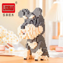 Linkgo 乐高积木 边境牧羊犬 哈士奇 斗牛犬 柯基 雪纳瑞 3D模型 动物狗 迷你积木人偶 儿童益智玩具 礼物