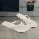 SUOJIALUN 2025 Summer New Brand Women Slipper Fashion Narrow Band Slip On Flip Flop Shoes Square Low Heel Outdoor Sandals