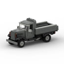 WW2 Military Truck Building Block Transport Vehicle M8 Light Armored Vehicle MOC Assembly Model Toys For Boys