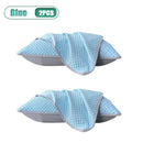 1-4PCS 48x74cm Ice Bean Pillowcase Summer Cooling Solid Color Cool Touch Fabric Washable for Air Conditioning Room