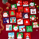 12 PCS/24PCS Random Christmas Greeting Card Kids Mini Blessing Greeting Cards Envelope New Year Postcard Gift Card Xmas Party