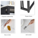Luxury White Square Marble Coffee Table, Modern Side & End Table for Living Room, Bedroom, Sofa Couch or Balcony