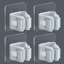 Multi-Purpose Hooks Mop Holder Wall Mounted Mop Organizer Broom Hanger Hook Bathroom Waterproof Wall Hook Self-Adhesive 1/2/4Pcs