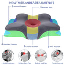 Ergonomic Butterfly Memory Foam Pillow Cooling Ice Silk Contour Cervical Support Pillow Orthopedic Neck Pain Relief Massage Bed Pillow Deep Sleep