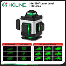 HGLINE 4D 16 Lines Laser Level APP Remote Control 360° Cross Measure Laser Beam Laser Level Horizontal Vertical Levels Tools