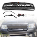 Raptor Style Front Mesh Hood Grille Grill Fit for Ford F150 2004-2008 With LED