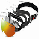 ELAX BRAND NEW Double Layers Anti-Fog Ski Goggles Snow Snowboard Glasses Outdoor Sport Snowmobile Eyewear