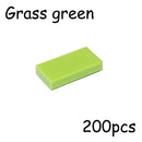 200PCS MOC Assemble Particles 3069 30070 1x2 Bricks Flat Tile Smooth 1*2 Building Blocks DIY Educational Creative Toy for Kids