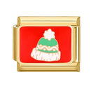 FUNIQUE Romantic Christmas Tree Snowman Sleigh Garland Italian Charm Links Fit 9mm Bracelet Stainless Steel DIY Jewelry Making