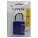 Black 4 Dial Digit Security Padlock Weatherproof Combination Lock for Luggage and Outdoor Use
