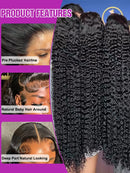 High Density 250% 40 50 Inch Deep Wave 13x6 HD Lace Front Human Hair Wig Loose Water Wave Curly 13x4 Lace Frontal Wig Human Hair