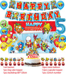 Superzings Birthday Party Supplies Balloon Banner Backdrop Tableware Cake Topper Party Decoration Baby Shower