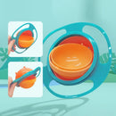Universal Gyro Bowl Practical Design Children Rotary Balance Novelty Gyro Umbrella 360 Rotate Spill-Proof Solid Feeding Dishes