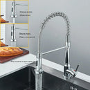 The Minimalist Retractable Kitchen Faucet in Brushed Stainless