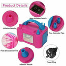 1PCS Electric Balloon Pump Inflator 2 Nozzles Plug Air 600W High Power Portable Balloon Accessories Suitable for Party Weddings