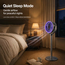 3-in-1 Modern Air Circulator Fan 5 Speeds 4 Heights Quiet Portable Pedestal Stand Fan USB-C for Home Bedroom Office RV Camping