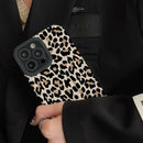 Ins Creative Leopard Cow Silicone Leather Case For iPhone 15 14 13 Pro Max 11 12 Mini SE 7 8 Plus X XR XS Soft Shockproof Cover
