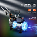 SucceBuy Airbrush Kit, Dual Fan Air Compressor Professional Airbrushing System Kit Airbrushes Mixing Wheel Cleaning Brush Set
