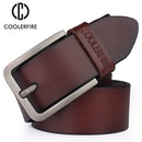Men's Belt Genuine Leather Luxury Designer Vintage Pin Buckle for Jeans Trouser Belts Men Luxury Strap Male Belts Waistband Belt
