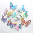 12Pcs Fashion 3D Hollow Butterfly Creative Wall Sticker For DIY Wall Stickers Modern Wall Art Home Decorations DIY Gift