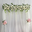 1M Artificial Wedding Flower Row Long Layout Wedding Home Decoration Scene Artificial Flower Road Lead Flower Row Arch Decor