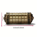Leonardo Da Vinci Code Toys Metal Cryptex Locks Wedding Gifts Valentine's Day Gift Letter Rings Password Escape Chamber Props