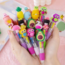 20/40pcs/Set, Cute Retractable Multicolor Ballpoint Pens, Medium Tip Resin Material Office Supplies, School Stationery