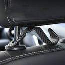 4PCS Car Hidden Seat Hook Multi-Purpose Carbon Fiber Texture Car Seat Back Creative Multi-function On-Board Hooks