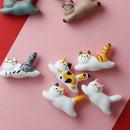 Running Cat Refrigerator Magnet Creative Magnet Resin Stereo Diy Decorative Accessories Large Magnetic Sticker