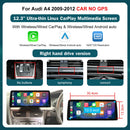RoadTop 12.3 Inch Wireless CarPlay Multimedia Ultra-thin Screen Android Auto For Audi A4 2009-2012 Airplay Autolink Function