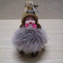 Sleeping Baby Keychain Cute Soft Fluffy Plush Doll Key Ring Women Girl Bags Pendant Backpack Accessories Gifts
