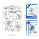 1pc Forest Clear Stamps Forest Sun Moon Cloud Trees Transparent Silicone Stamp Rubber Stamp for Scrapbooking4.3 x 6.3 x 0.1 Inch