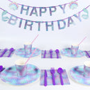 Mermaid Jellyfish Paper Lantern plate cup banner Little Mermaid theme Princess baby Girl Under The Sea Birthday Party Decoration
