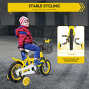 Children Bike Boys Girls Toddler Bicycle Adjustable Height Kid Bicycle with Basket for 2-4 Years Old Blue / Red / Yellow