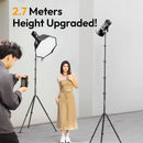 Ulanzi T270 2.7M Light Stand 6KG Load Foldable Tripod with Universal Mount for Photograph Video Lights Cameras Livestream Vlog