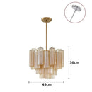Amber Murano Glass Ceiling Chandelier Round for Dining Living Room Bedroom Modern Murano Glass Pendant Chandelier Light