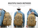 Tactical backpacks and emergency backpacks with modular loading systems, featuring reflective strips, suitable for daily use.