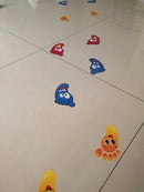 3张小脚丫贴纸儿童房浴室防水笑脸宝宝脚印地板贴