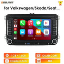 适用于大众POLO GOLF 5 6 Plus PASSAT B6 JETTA TIGUAN TOURAN SHARAN SCIROCCO CADDY 西雅特 Carplay 音频立体声 GPS 的安卓14车载收音机