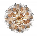 Amber Murano Glass Ceiling Chandelier Round for Dining Living Room Bedroom Modern Murano Glass Pendant Chandelier Light