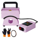 SucceBuy Hat Press Machine Mini Hat Heat Press for Caps Cap Heat Press Machine Safety Base and Glove Automatic Shut-Off Purple